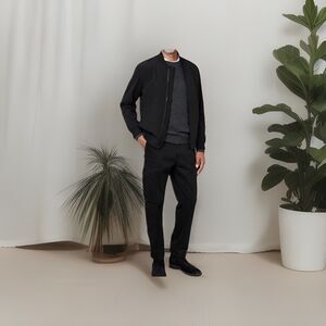 Banana Republic  MENS Black Stretch Water-Resistant   Bomber Jacket  SZ M  NWT